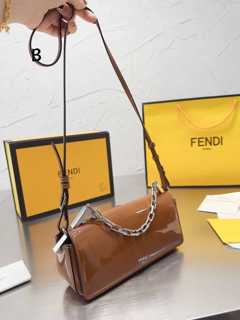 Fendi First Sight Brown Leather Mini Bag 23Cm 8Bs072Anx2F1L1L - Image 6