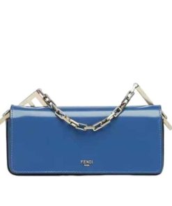 Fendi First Sight Blue Leather Mini Bag 23Cm 8Bs072Anx2F1L1O