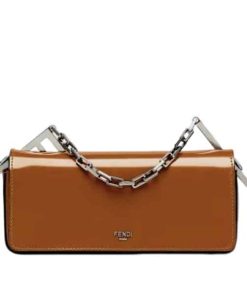 Fendi First Sight Brown Leather Mini Bag 23Cm 8Bs072Anx2F1L1L