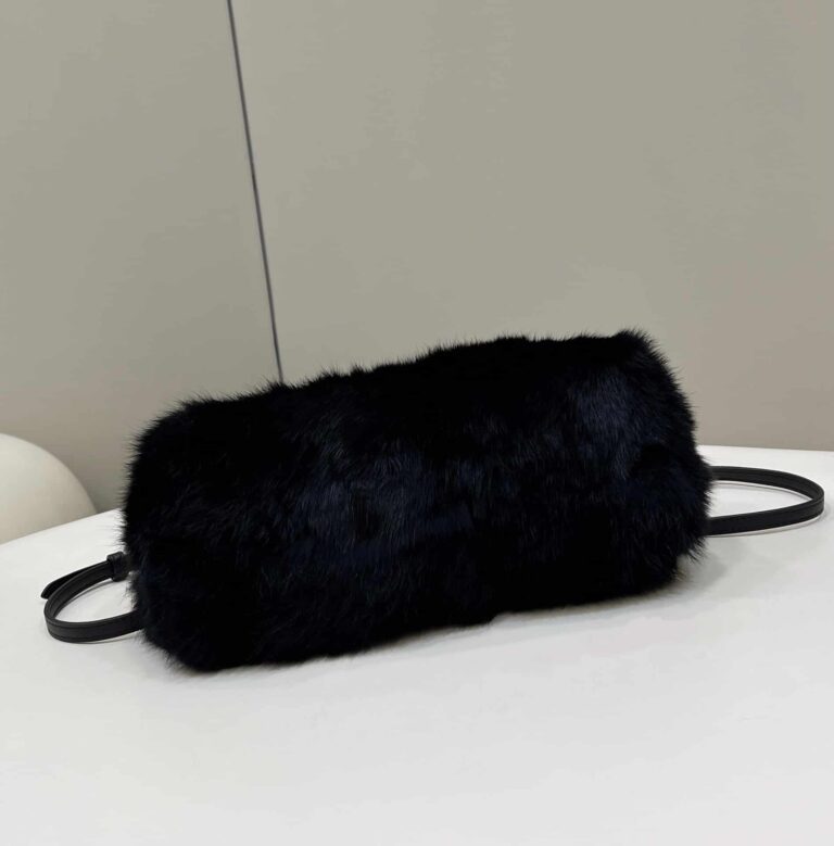 Fendi First Small Black Mink Bag 26Cm - Image 5