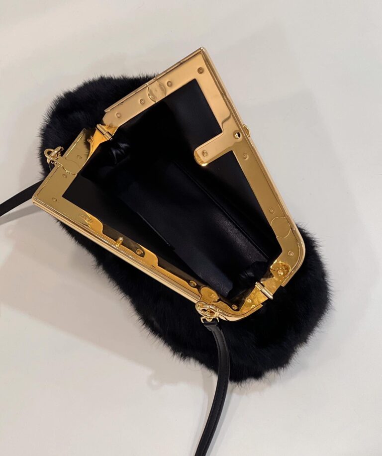 Fendi First Small Black Mink Bag 26Cm - Image 4