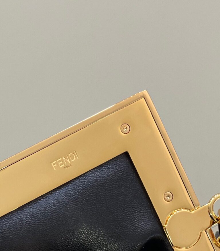 Fendi First Small Black Mink Bag 26Cm - Image 8