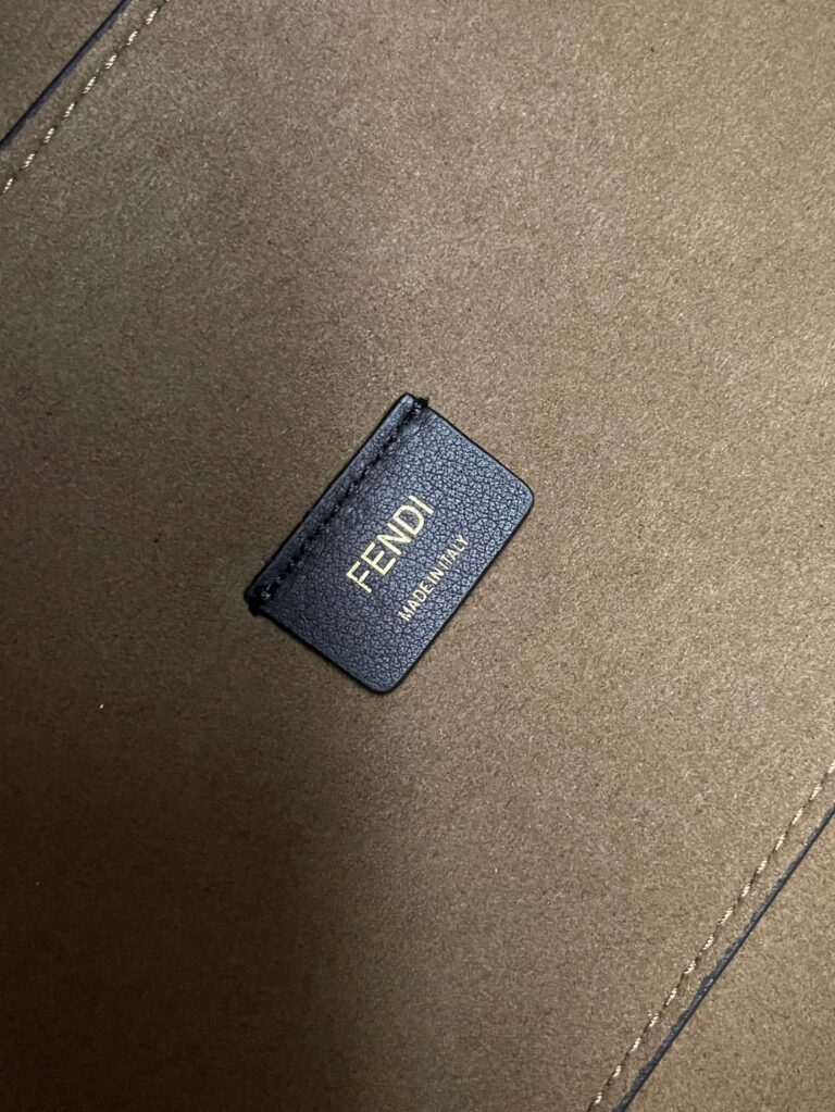 Fendi Sunshine Large Light Brown Ff Jacquard Fabric Shopper 35Cm - Image 3