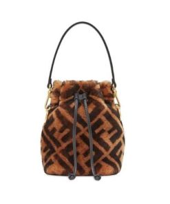 Fendi Mon Tresor Mini Bag In Brown Sheepskin 8Bs010A8Hpf180S