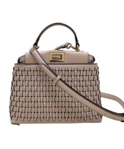 Fendi Peekaboo Bag Beige 24Cm