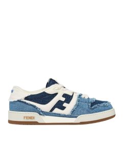 Fendi Match Suede Low Tops Denim Blue 7E1495Amf1F1Jid