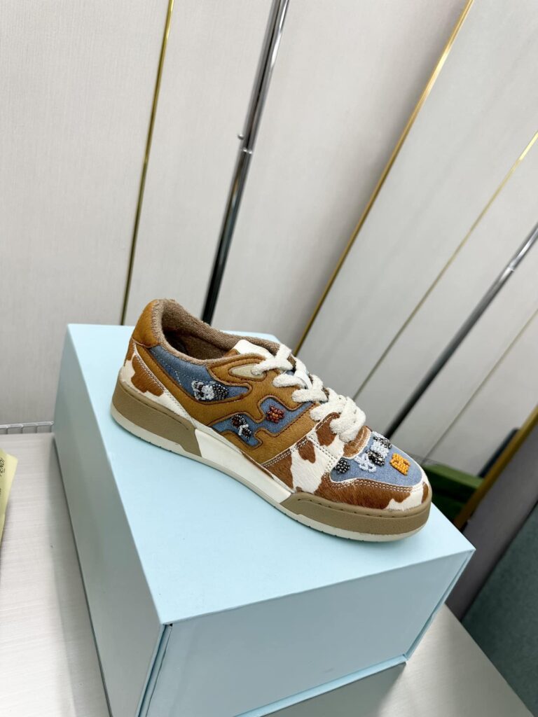 Fendi Match Suede Low Tops Brown And Blue - Image 3
