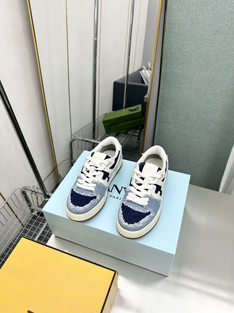 Fendi Match Suede Low Tops Denim Blue 7E1495Amf1F1Jid - Image 8