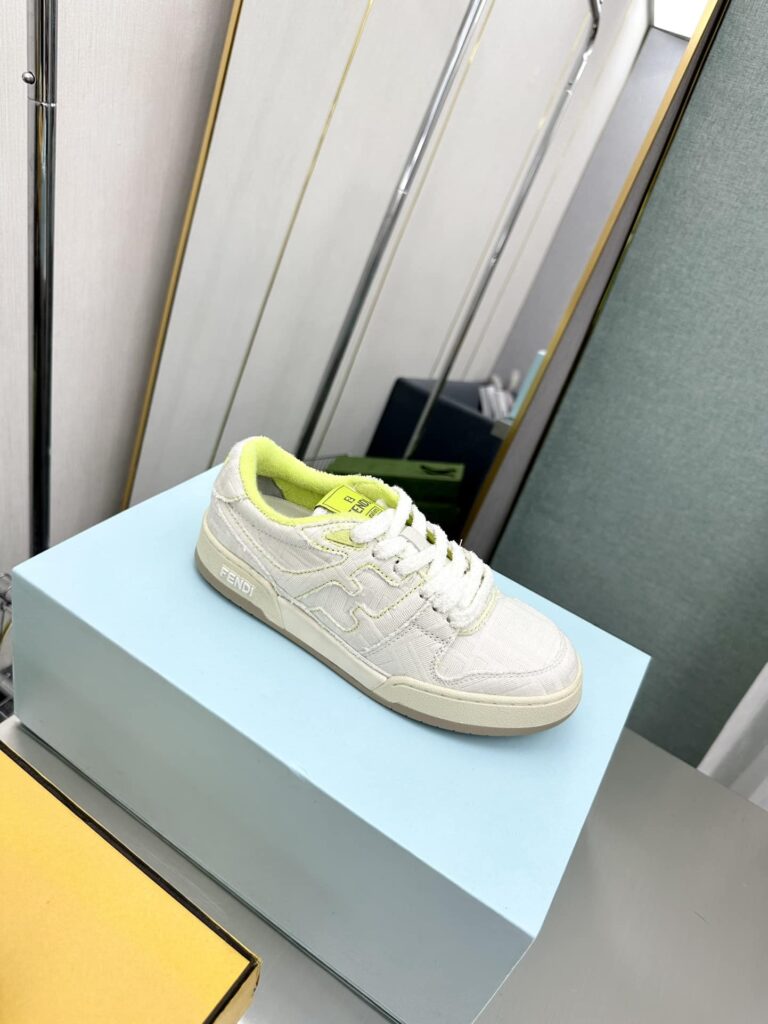 Fendi Match Suede Low Tops White 7E1495An85F1Lq2 - Image 3