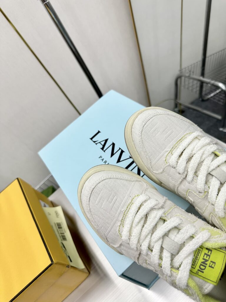 Fendi Match Suede Low Tops White 7E1495An85F1Lq2 - Image 4