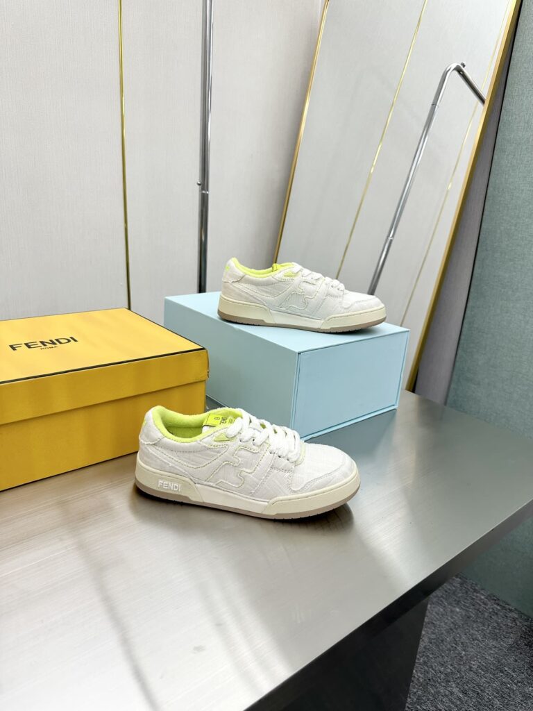 Fendi Match Suede Low Tops White 7E1495An85F1Lq2 - Image 6