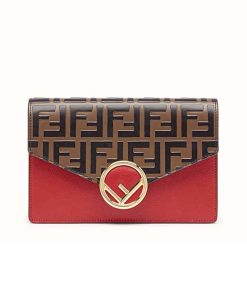 Fendi Wallet On Chain Red 8Bs006Aaiif13Qi