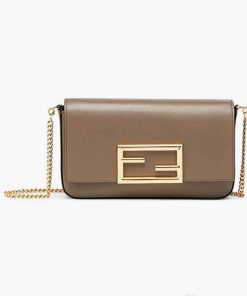 Fendi Wallet On Chain With Pouches Gray 8Bs032Ahm0F1F1M