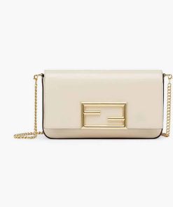 Fendi Wallet On Chain With Pouches White 8Bs032Ahm0F0Vwm