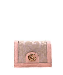 Gucci Monogram Canvas Short Wallet Pink 11Cm