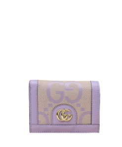 Gucci Monogram Canvas Short Wallet Purple 11Cm