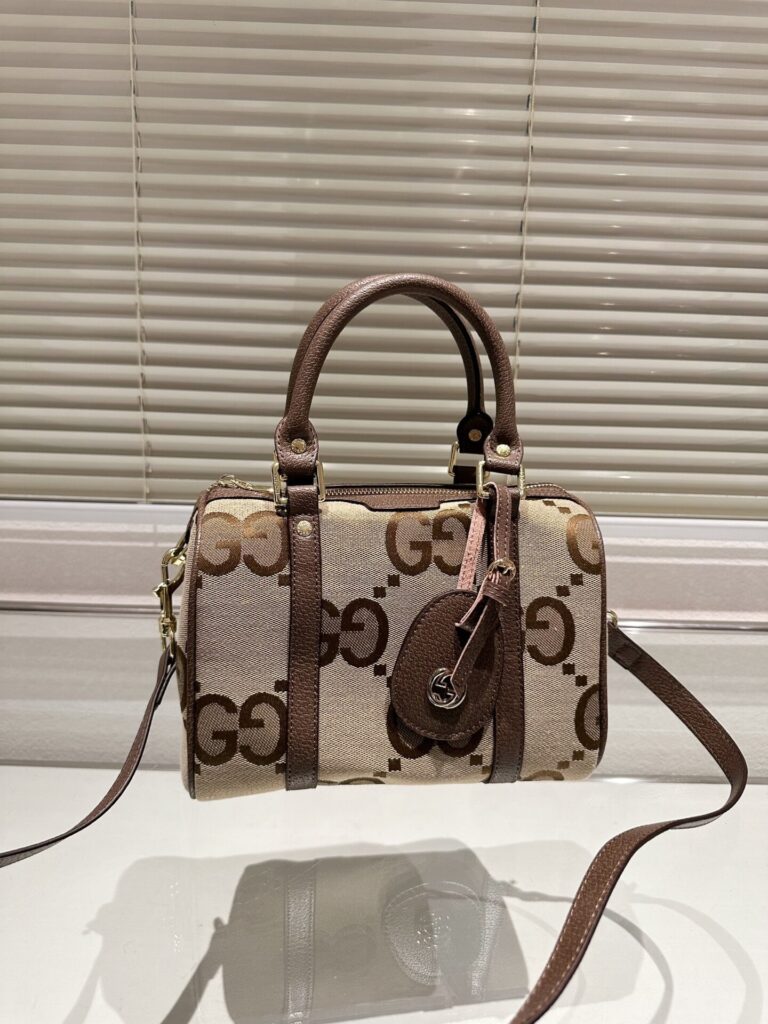 Gucci Duffel Gg Handbag Brown 25Cm - Image 4