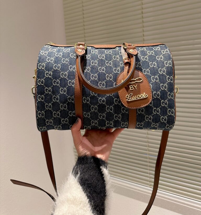 Gucci Boston Pillow Bag Blue 30Cm - Image 6