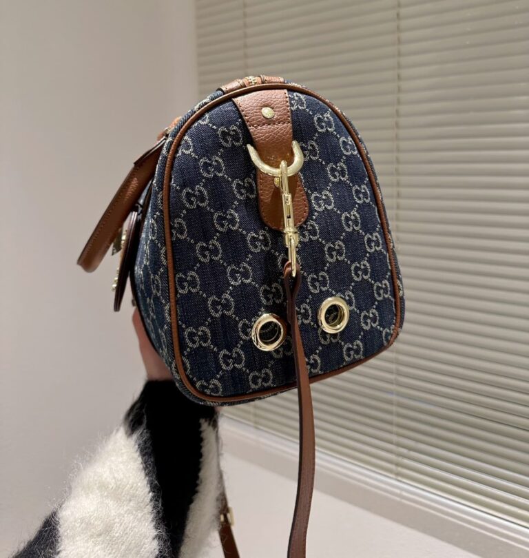 Gucci Boston Pillow Bag Blue 30Cm - Image 3