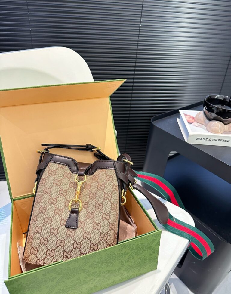 Gucci Original Gg Small Bucket Bag Beige And Ebony 19Cm 782919 Fadac 9762 - Image 4