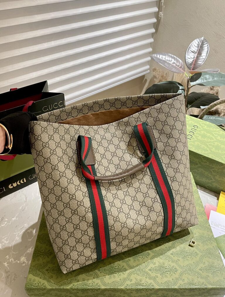 Gucci Gg Tender Medium Tote Bag ?Beige Ebony 30Cm 763287 Fachl 8844 - Image 7