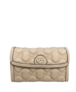 Gucci Gg Matelassé Wallet Beige 23Cm