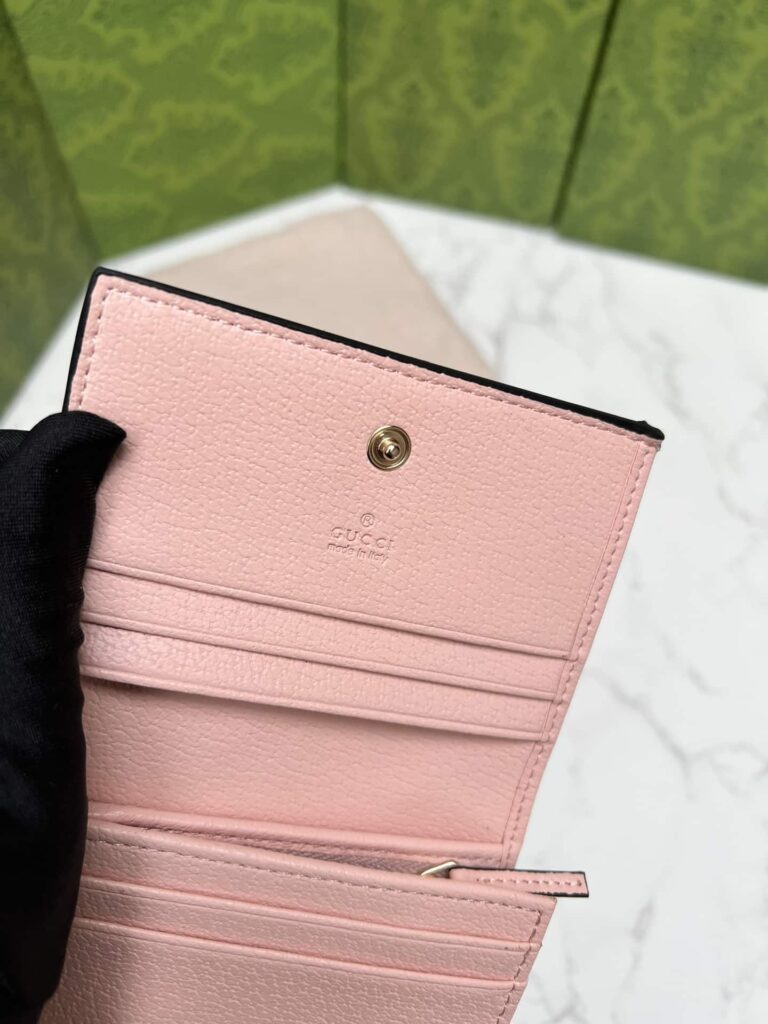 Gucci Monogram Canvas Short Wallet Pink 11Cm - Image 2