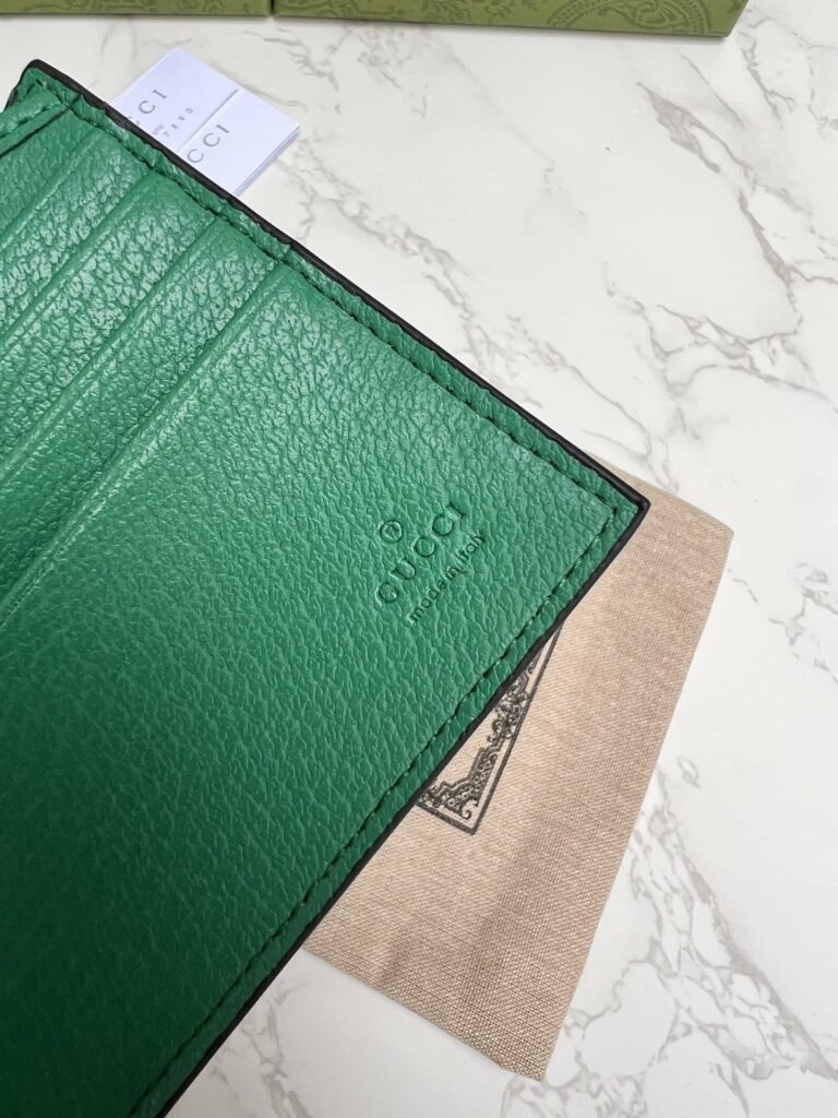 Gucci Initial G Black Short Wallet Black And Green 11Cm - Image 3