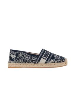 Dior Granville Espadrille Donkerblauw Pattern In Dark Blue