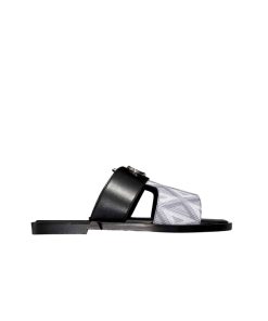 Dior Alias Sandal Grained Diamond Canvas With Cd Logo Gray