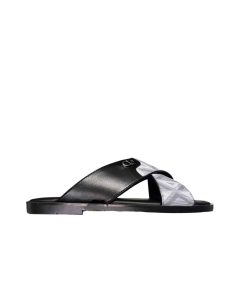 Dior Alias Sandal Grained Diamond Canvas With Leather Gray