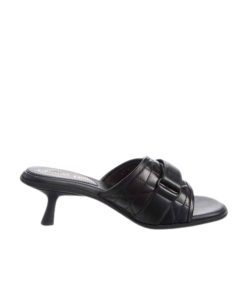 Dior Women Dio(R)Evolution Heeled Slide Quilted Cannage Calfskin Black