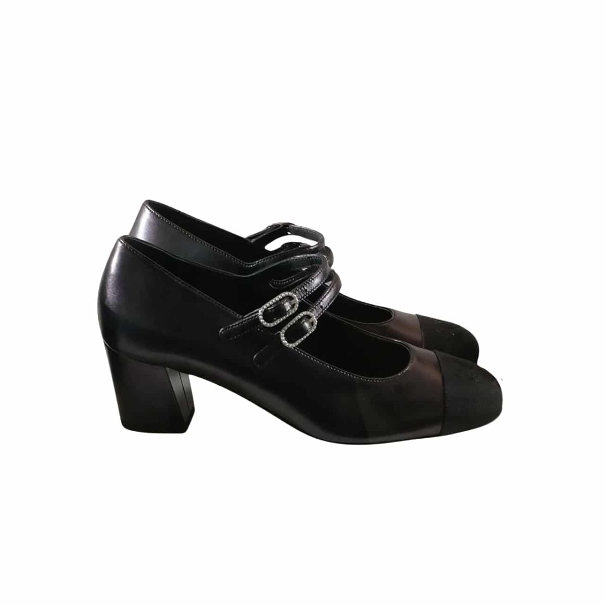 Chanel Mary Janes Lambskin And Grosgrain Black G45696 B16524 Nx492 - Image 1