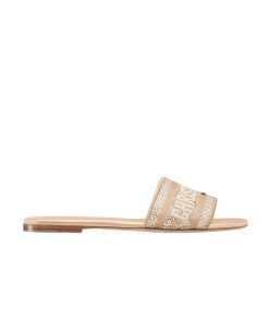 Dior Dway Slide Gold Cotton Kcq209Lcs S62K