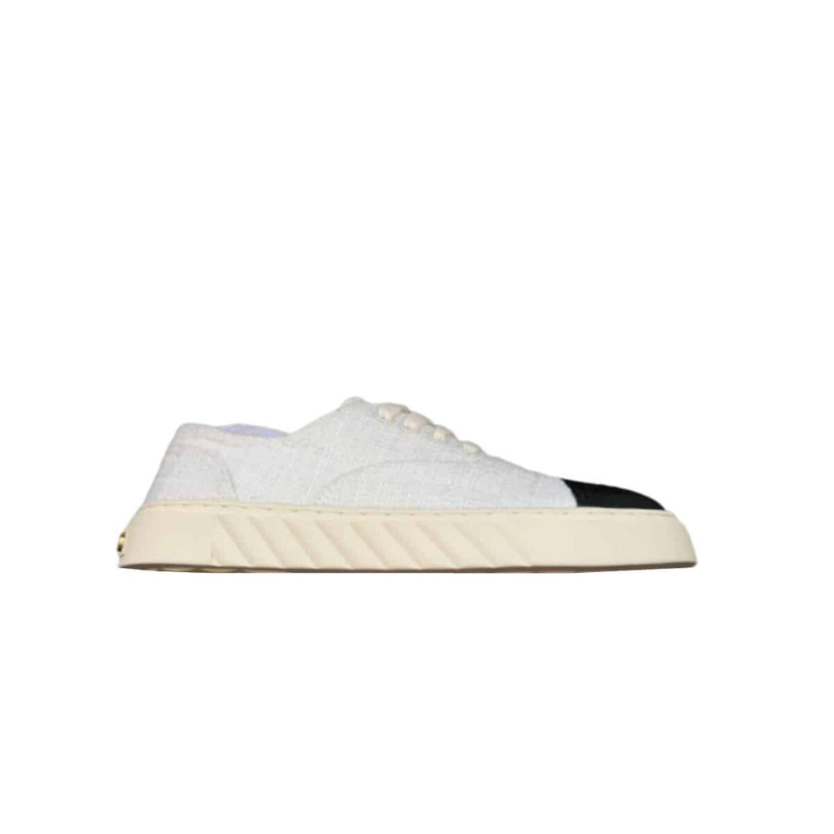 Chanel Cc Sneakers Canvas Mix In White - Image 1