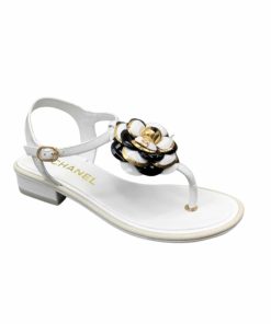 Chanel Camellia Flower Sandal White