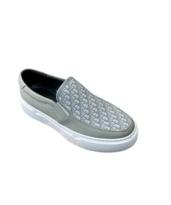 Dior Men's Slip On Leather And Calfskin Grey