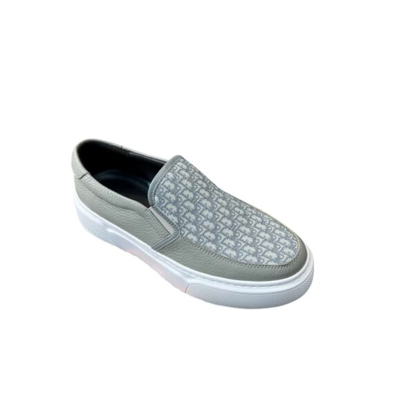 Dior Men's Slip On Leather And Calfskin Grey