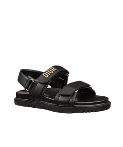 Dior Dioract Sandal Lambskin Black Kcq547Lab S900