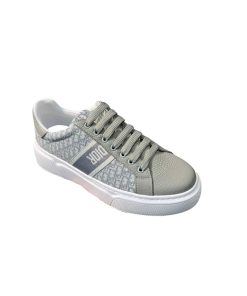 Dior Men'S Sneakers Cd Embroidered Canvas Low Grey