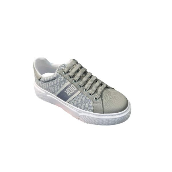 Dior Men'S Sneakers Cd Embroidered Canvas Low Grey