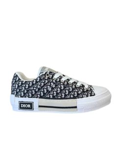 Dior B23 Low Top Oblique Canvas Sneakers White