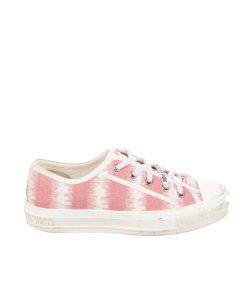 Dior Walk'N'Dior Sneakers D-Stripes Embroidered Cotton Pink