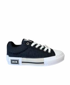 Dior B23 Low Top Oblique Canvas Sneakers Black