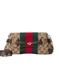 Gucci Horsebit Chain Small Shoulder Bag Beige 29Cm ?764339 Facm2 8747