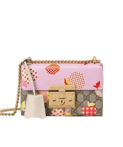 Gucci Les Pommes Padlock Mini Bag In Natural 20Cm
