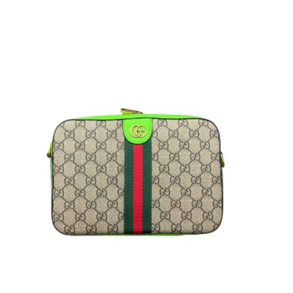 Gucci Ophidia Gg Shoulder Bag Beige Green 16Cm