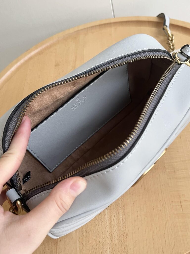 Gucci Gg Marmont Small Shoulder Bag Light Grey 24Cm 447632 Aabzb 1712 - Image 4