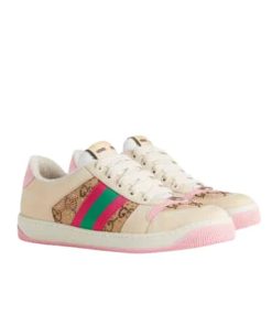 Gucci Women'S Screener Sneaker With Crystals Pink 677423 9Sfr0 2587