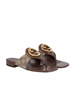 Gucci Blondie Thong Sandals Brown P00810550